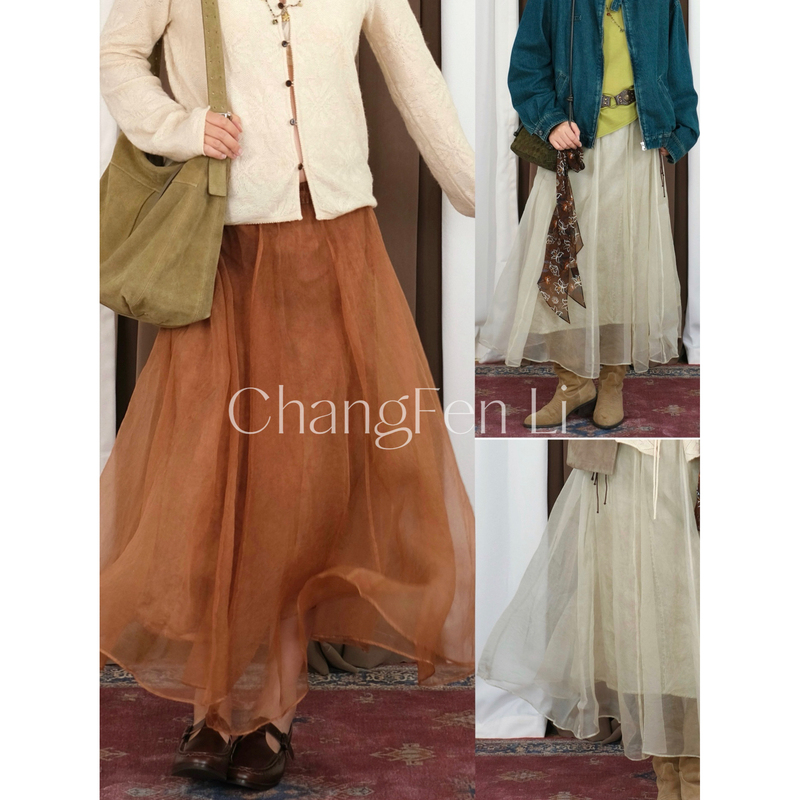 Lcf·Q301 “Shape of the Wind” 10mm Mulberry Silk Dyed Organza Lightweight Skirt Lcf·Q301 “Shape of the Wind” 10mm Mulberry Silk Dyed Organza Lightweight Skirt