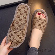 Japanese cloth flip-flops indoor household soft-soled non-slip summer ladies indoor couples home linen cotton and linen slippers men