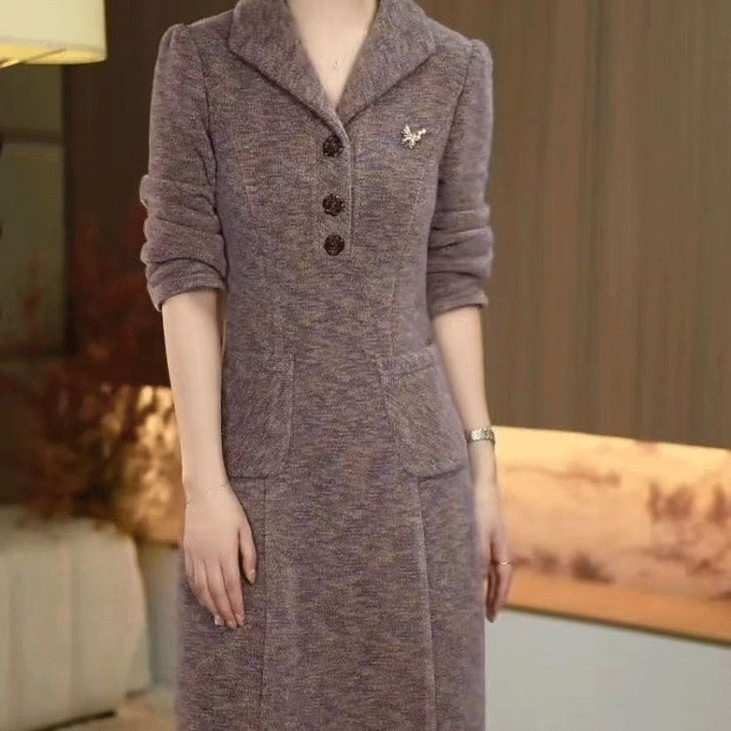 2026 New Autumn Dress for Women, This Year's Popular Hot Item, High-End Loose Long-Sleeved Dress for Mothers, Light Luxury with a Sense of Sophistication 2026 New Autumn Dress for Women, This Year's Popular Hot Item, High-End Loose Long-Sleeved Dress for Mothers, Light Luxury with a Sense of Sophistication