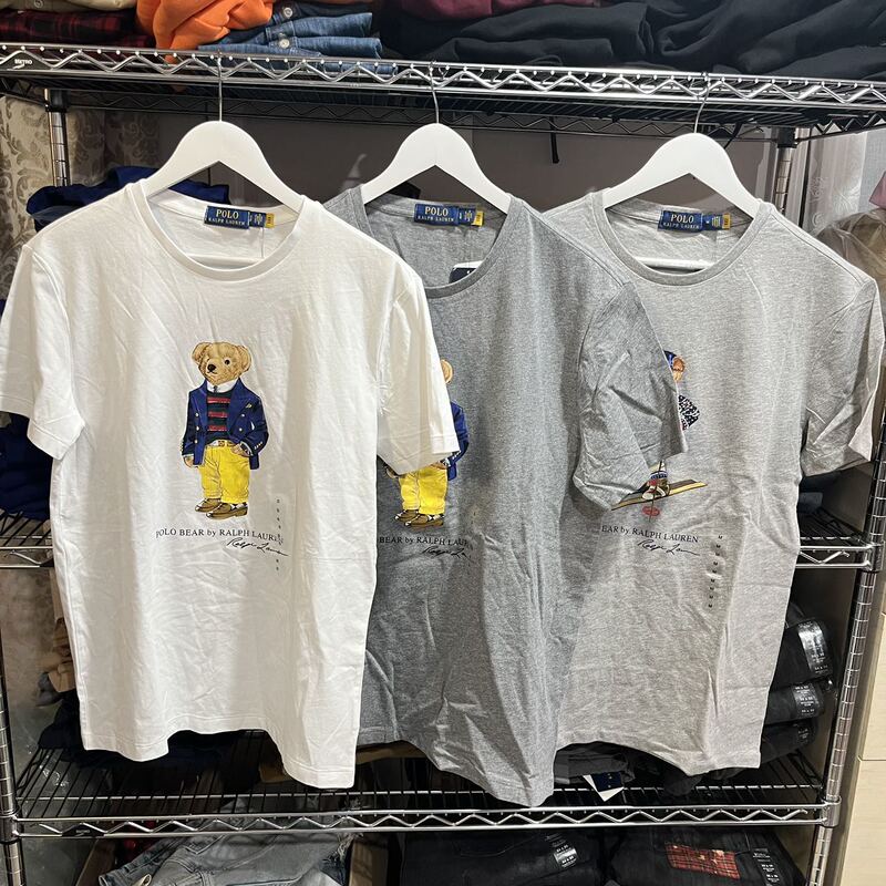 【Wenwen in Canada】Men's Ralph Lauren Bear Round Neck Casual Short Sleeve T-Shirt