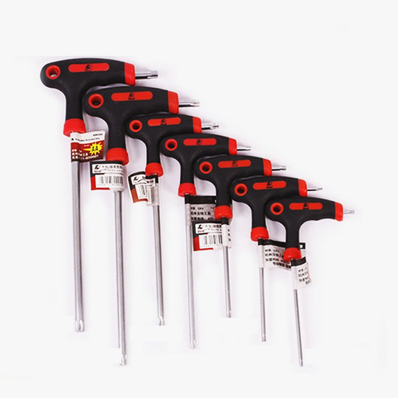 Plum blossom hexagon wrench set T10T15T20T25T27T30T40T45T50 Hexagon middle hole screwdriver