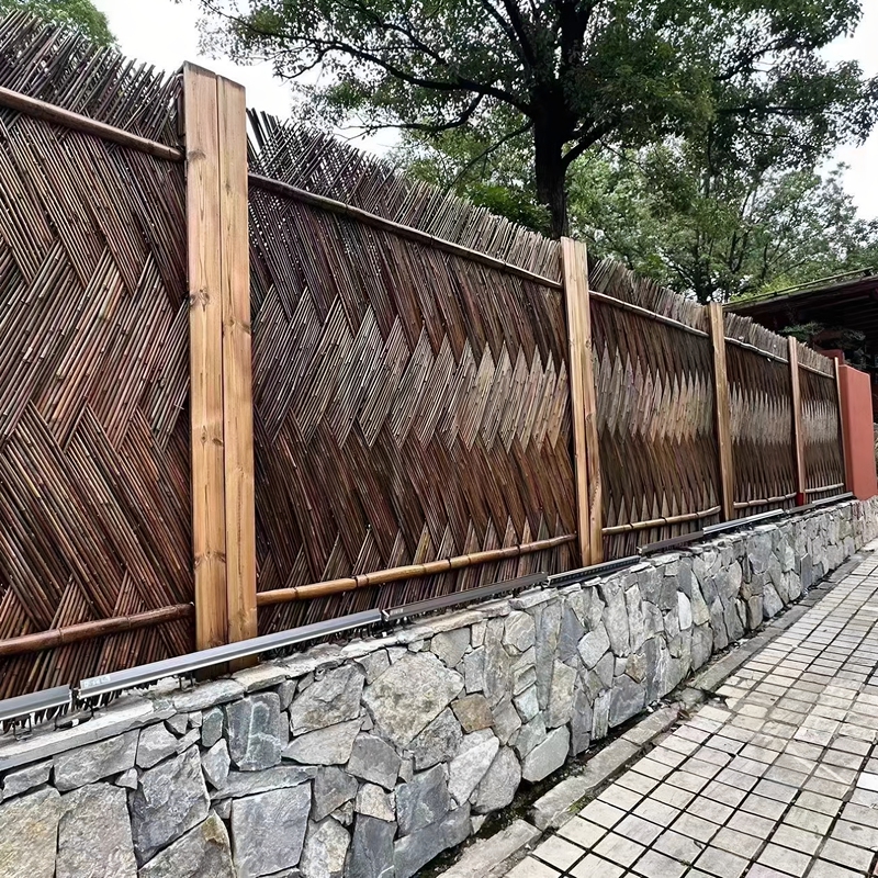 Shanghai Bamboo Fence Outdoor Homestay Courtyard Garden Bamboo Partition Wall Terrace Privacy Screen Fence