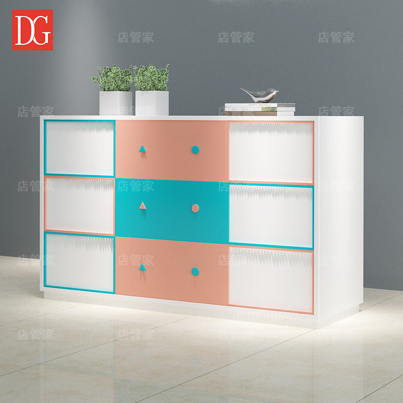 Cashier's counter Counter Simple small INS online Red Clothing Shop Beauty Salon Dairies MILK TEA SHOP Desk Receptionist