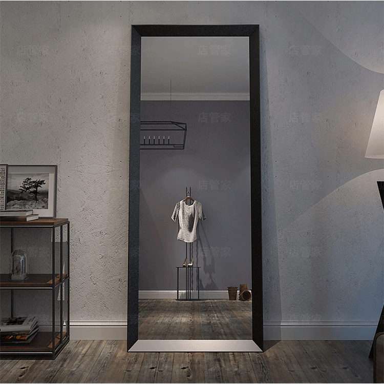 DGJ shop butler Gương toàn thân phù hợp gương thay đồ gương sàn gương treo tường cửa hàng quần áo gương ống kính giảm béo - Gương gương treo tường