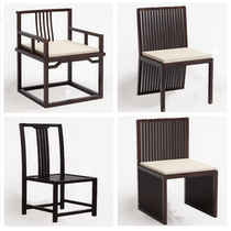 New Chinese style dining chair Zen in modern Chinese solid wood Leisure chair Armrests Leaning Back Chair Prototype board Clubhouse Hotel Furniture