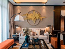 New Chinese Solid Wood Sofa Combined Corner Noble Courtei Modern Minimu fabric Sofa Villa with furniture Customized