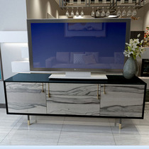 New Chinese Solid Wood Living Room TV Cabinet Modern Villa-Like Board Room Audiovisual Cabinet in view of the small family type hand-painted TV cabinet