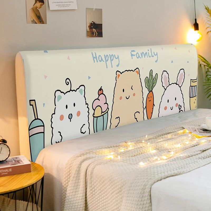 2025 New Cartoon Bed Headboard Cover, Universal for Wooden Beds, Removable and Washable, Elastic Dustproof Protective Cover, Bed Backrest Cover 2025 New Cartoon Bed Headboard Cover, Universal for Wooden Beds, Removable and Washable, Elastic Dustproof Protective Cover, Bed Backrest Cover