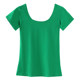 U-neck white t-shirt women's short-sleeved summer large collar sexy low-necked bottoming shirt tight body shirt fluorescent green t-blood