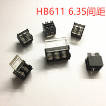 Barrier type terminal blocks HB611 lid 6 35mm 2P 3P 4P 5P white cap 300V 20A