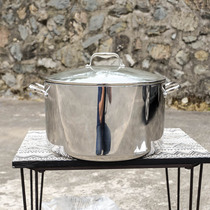 Ultra-large commercial three-layer steel integrated moulding stainless steel stockpot induction cookstoves universal 20QT 30QT