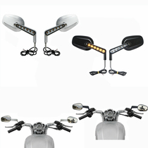 Suitable for Harley-Davidson Muscle 09-17 modified LED with turn signal rearview mirror reflective reversing mirror paid