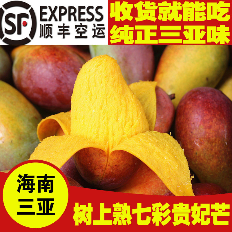 SF gift box Hainan Sanya tropical fruit fresh fruit Hainan red golden dragon mango tree ripe guifei mango