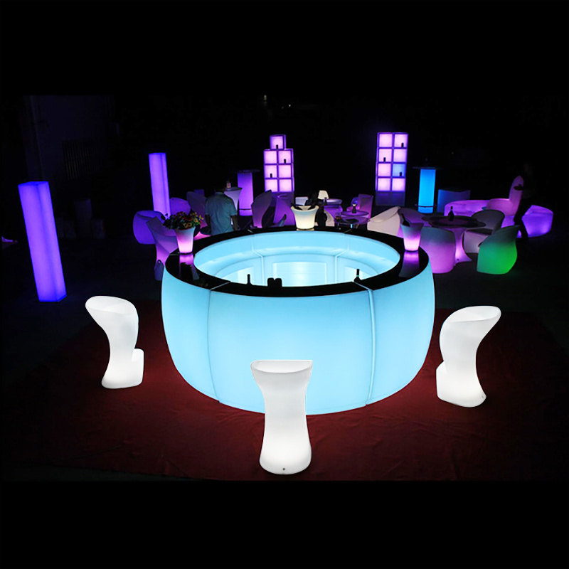 LED creative light-emitting large bar mass-selling KTV bar reception table and chairs outdoor party activities removable front desk