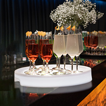 LED bar restaurant light-emitting tray simple modern ktv clear bar hotel night field outdoor colorful creative tea tray