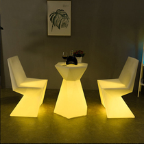 LED Balcony Leisure Chair Club Night Clearance Bar Table Outdoor Terrace Waterproof Net Red Creative Table and Chair