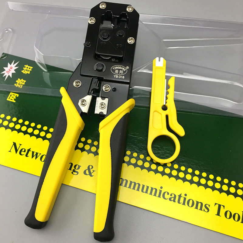 Yongbang Single Use Double Three-use Press Wire Pliers RJ45 mesh Wire Crimping Pliers Network line crimping pliers Internet pliers Internet pliers