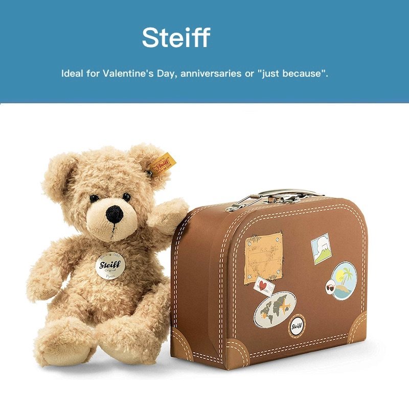German Steiff Original ORIGINAL EDITION LIMITED TEDDY BEAR SMALL CASE TEDDY BEAR DOLL PLUSH TOY HAIR SUEDE TOY