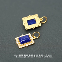 Серебро 66# с подвеской из бриллианта и лазурита