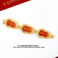 N99 Серебряная инкрустированная цепочка удлинительной тыквы на юге красной тыквы