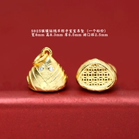 17#Серебряные инкрустированные алмазные пельмени детская кулон