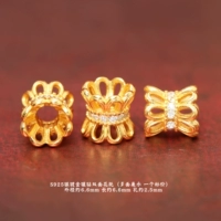 Двусторонний поднос для цветов из серебра 23# с позолотой и бриллиантами диаметром 6,6 мм.