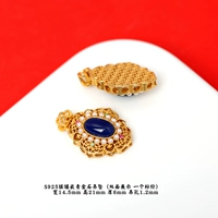 Серебряный кулон из содалита 70 # с инкрустацией