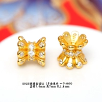 13# двусторонний поднос для цветов с инкрустацией серебром и бриллиантами диаметром 7,5 мм.