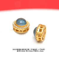 42#Серебряные инкрустированные серебристые полуавторы с сокровищами с бриллиантами