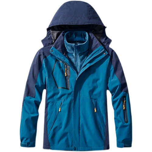 Зимняя съемная удерживающая тепло куртка для работы подходит для мужчин и женщин, комплект, «три в одном», делается под заказ, с печатью вашего логотипа