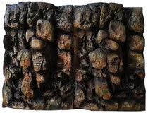 PU Background board 3d Solid water group Three lakes Pale Seawater Fish Tank Climbing Spotting Box Rainforest Building View Home Hotel Decorations