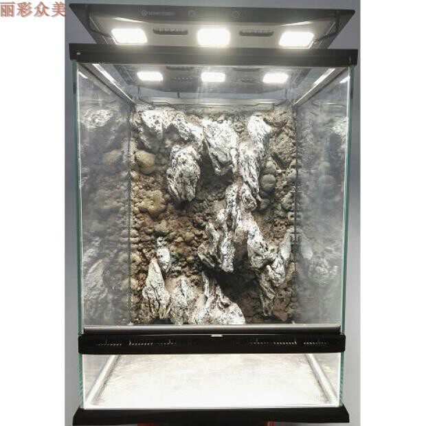 PU new green dragon stone solid background board water group Three lakes light sea fish tank climbing to the rainforest building house decoration