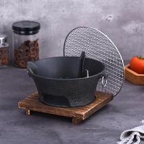 Cast iron charcoal furnace pig iron carbon grill cast iron charcoal grill thickened hot pot stove charcoal stove charcoal stove