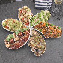 New plate Creative tableware plate Ceramic plate Ceramic creative deep plate dish plate Household