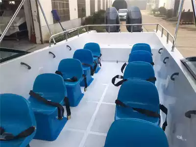 7 3 m glass fiber patrol 12-seater speedboat luxury yacht assault boat breeding tourist boat can be hung on the Overboard