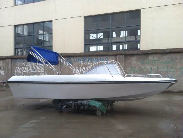 Fibreglass Boat Speedboat 6 Persons Patrol Yacht Sub-machine Boat Double Tour Boat Patrol Boat Can Hang Out The Outside Machine