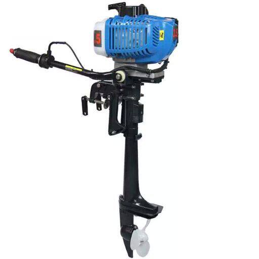 Hangkai 4 stroke 5 horsepower air-cooled outboard motor Outboard motor Marine engine Hanging paddle machine can be equipped with storm boat speedboat