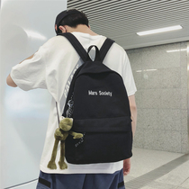 New campus backpack mens tide simple fashion trend canvas Forest High School students schoolbag female leisure backpack