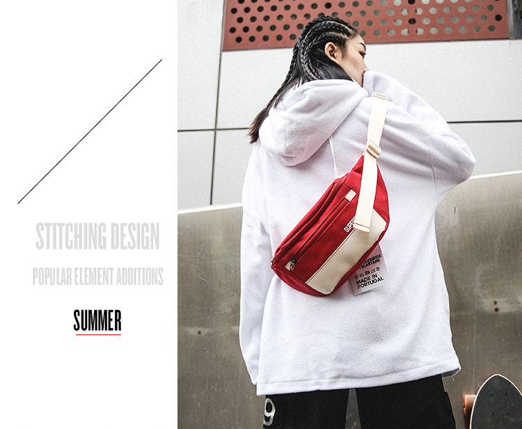 Túi ngực Hàn Quốc thời trang đường phố nam xu hướng túi hip hop Túi vải Oxford túi đeo vai Messenger túi nữ đơn giản - Túi của con người túi xách đeo chéo