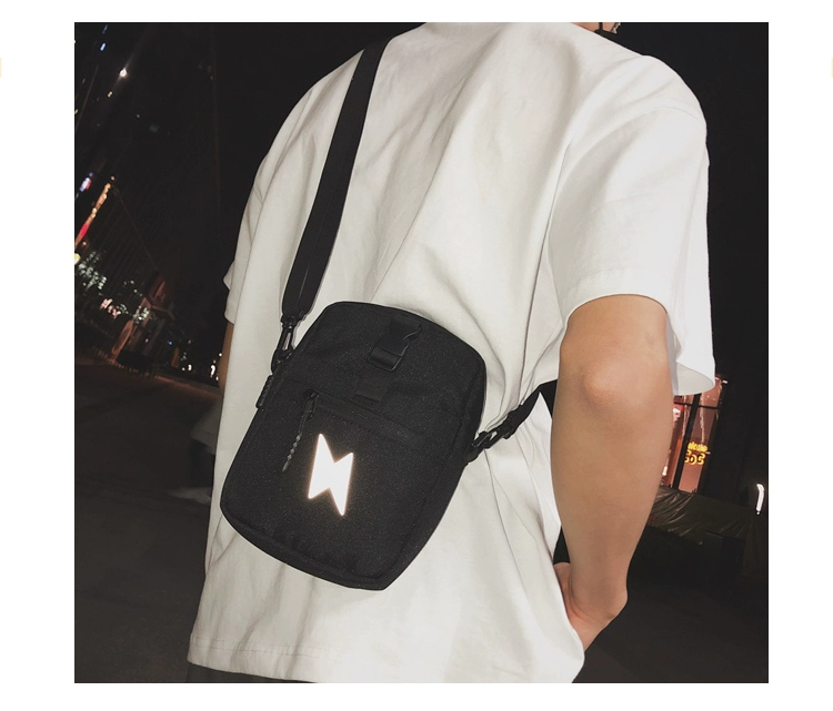 Tide thương hiệu net nhỏ nhỏ Messenger túi nam in triều nhỏ túi nam Nhật Bản xiên chéo 蹦 di túi đeo vai túi - Túi của con người