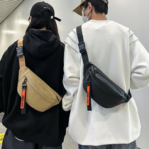 Crossbody small bag mens trendy mobile phone small shoulder bag boys new chest bag summer casual sports shoulder small backpack