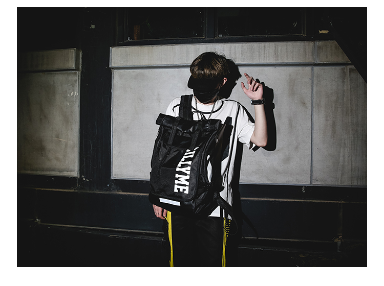 Tide thương hiệu túi sinh viên nam xu hướng cá tính ba lô hip hop công suất lớn vải ba lô chống nước túi du lịch balo em bé