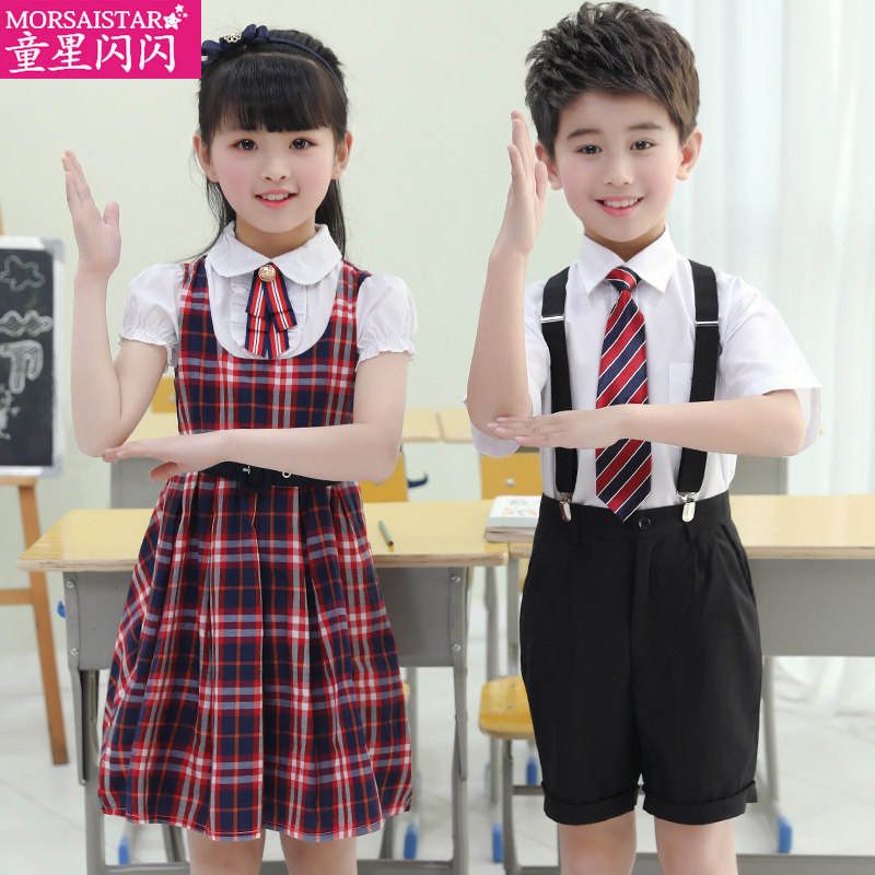 Boys and girls perform in school choral dress preschool dress dairy dress Princess 61 performance dress recitation