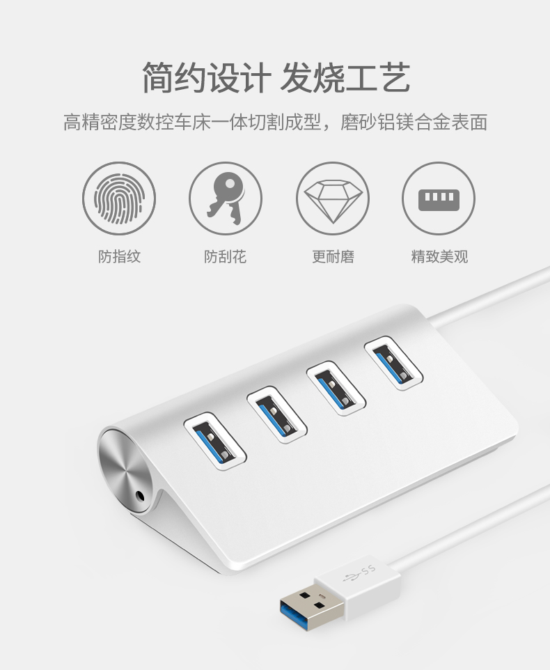 Bộ chia USB tốc độ cao 3.0 với nguồn mở rộng máy tính giao diện đa chức năng u đường dây mở rộng trung tâm đa cổng - USB Aaccessories quạt cầm tay