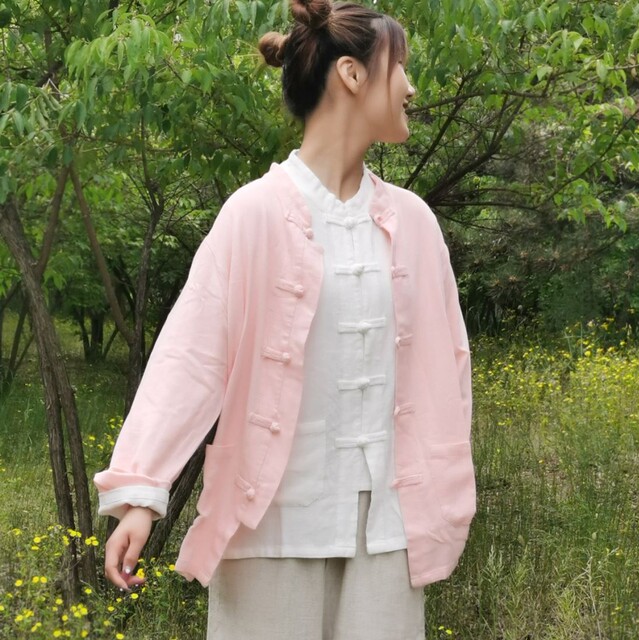 ຊຸດ Tai Chi ສໍາລັບແມ່ຍິງແບບໃຫມ່ elegant linen ຂອງແມ່ຍິງ linen ຝ້າຍ linen Tai Chi ປະຕິບັດຊຸດສິລະປະ martial ເຄື່ອງນຸ່ງຫົ່ມບາງເທິງ summer ບາງໆ