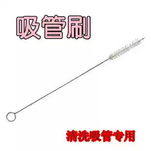 Suction tube bottle 17CM special suction tube brush stainless steel small brush does not lose hair, no rust can hang