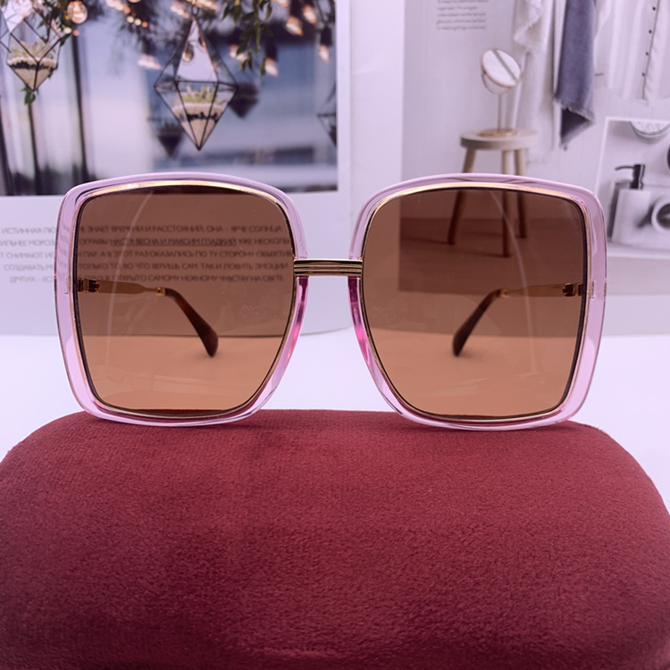 Toufen Framed Tea Slicemulsme   21 new year G Home payment Sunglasses gg0903 Oversized frame jelly tan Sun glasses ultraviolet-proof