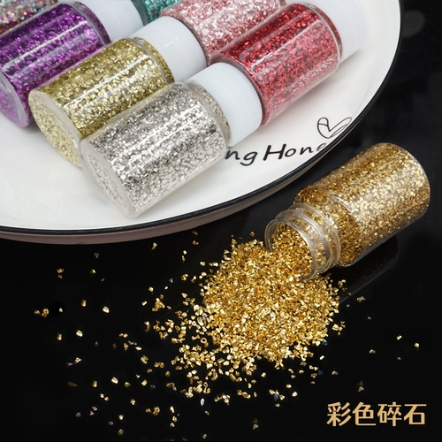 Кристаллические капли цвета цвета разбито золото, нерегулярное алмазное отделение