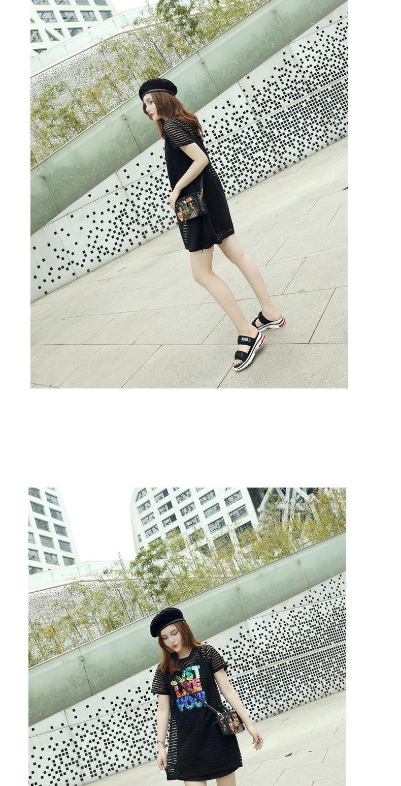 Mùa hè 2018 mới dép cao su đế xuồng cỡ nhỏ 31 32 33 cỡ lớn 40 41 42 43 dép nữ sandal fila