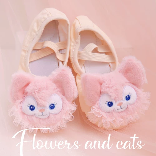 [Цветы и кошки] танцевальная туфли танцевальная туфли с бабочкой.